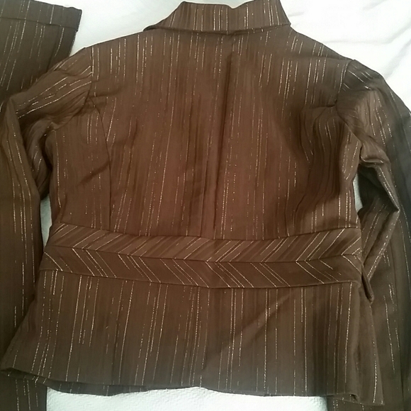 Rampage brown gold pinstripe suit - Picture 4 of 8